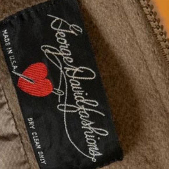 George David Fashions Made in USA by IGLWU 100% Wool Brown Tan Jacket womens XL - Picture 7 of 13